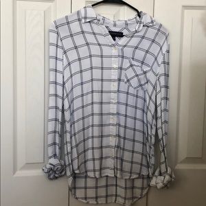 Plaid long sleeve button up